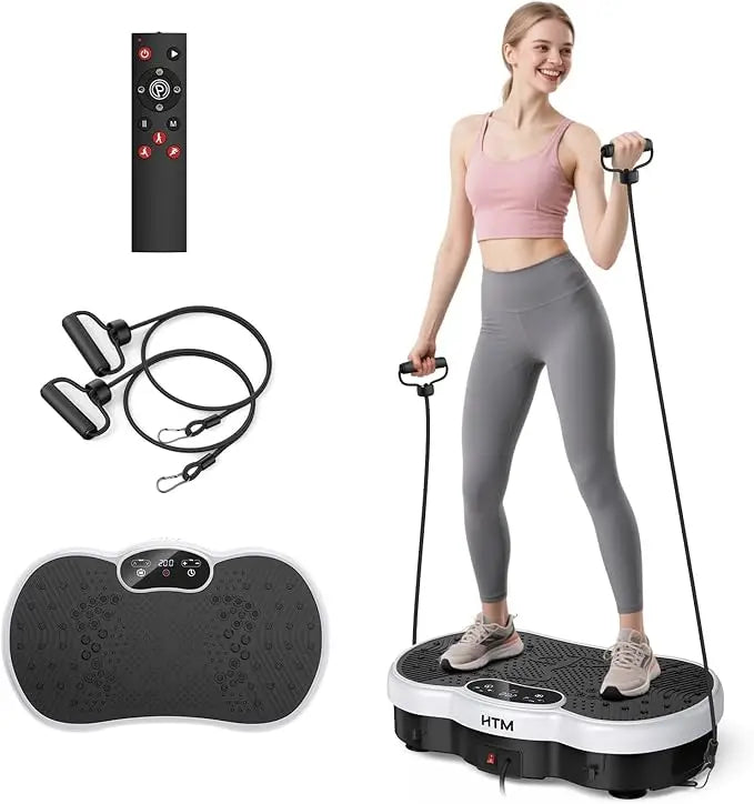 HTMM Calorie Tracking Vibration Plate For Home Gym Muscle Toning