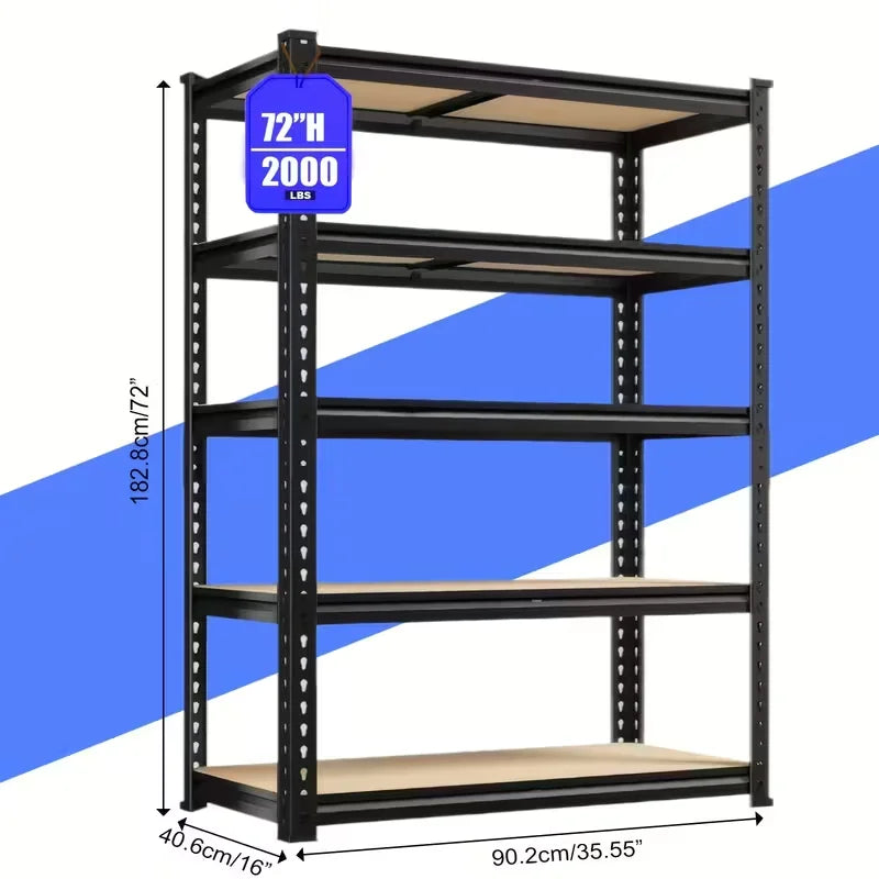 Heavy Duty Garage Shelving Unit With 2000 Lbs Capacity