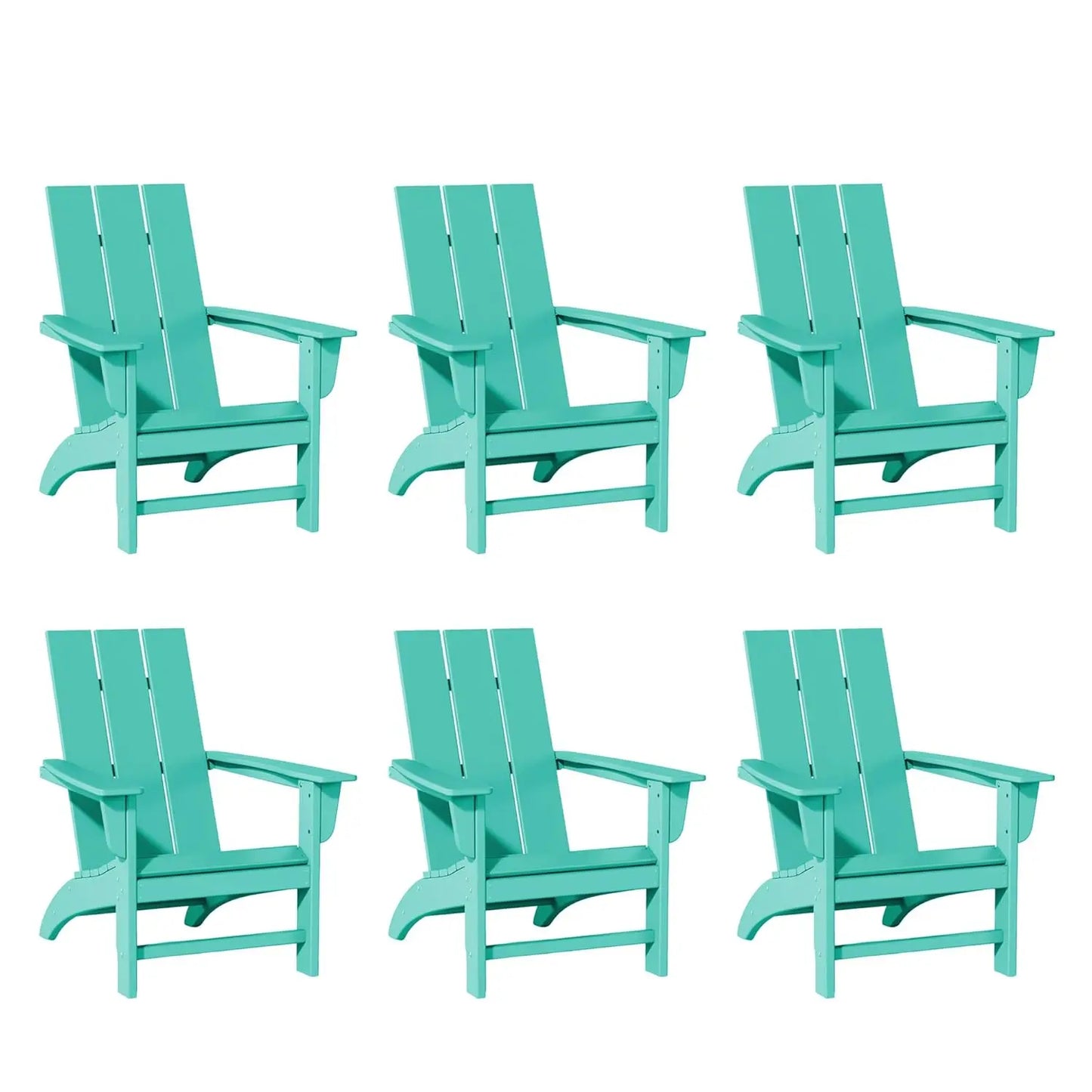 Poly Lumber Adirondack Chairs Set Of 6 Outdoor Seating