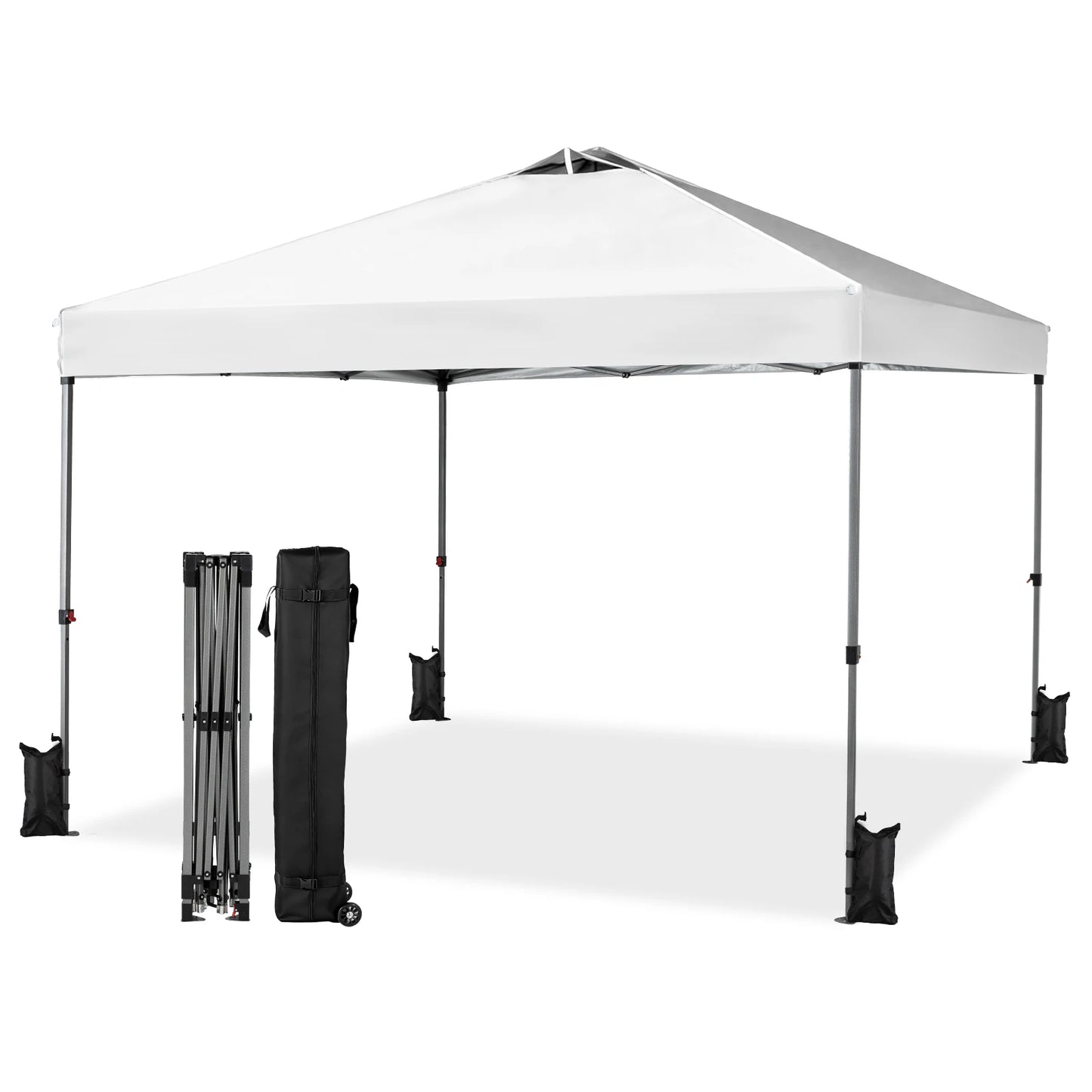 JHK Pop Up Canopy Tent Outdoor Sun Shelter Rolling Carry Bag