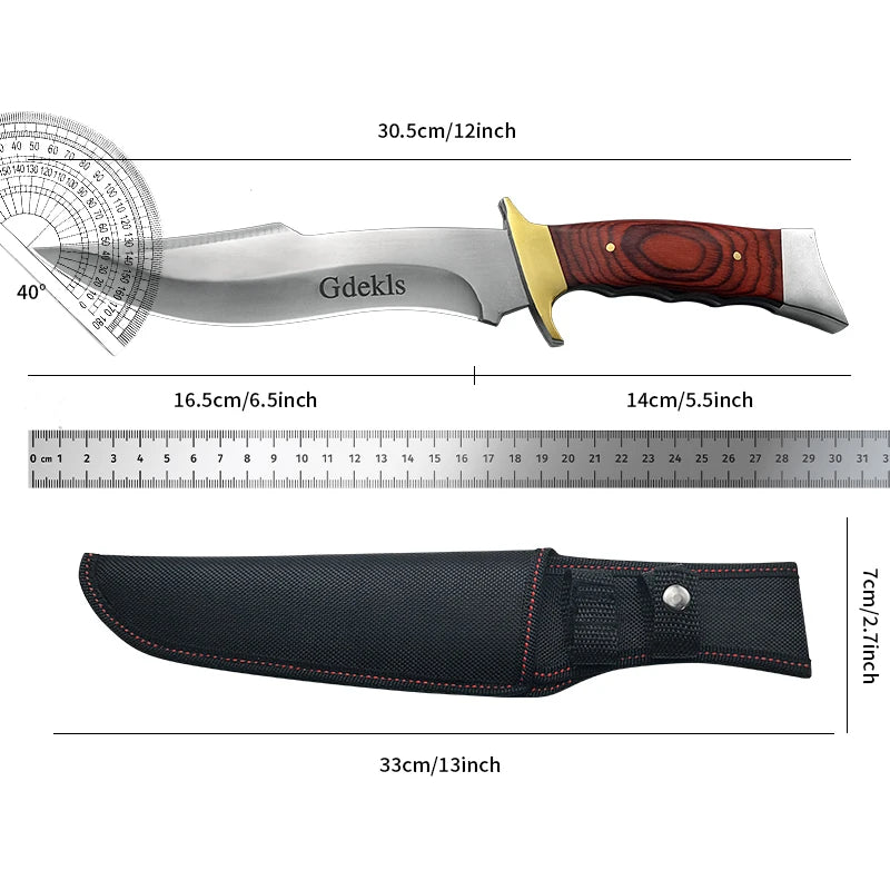 Gdekls Outdoor Tactical Knife With Durable 440C Blade