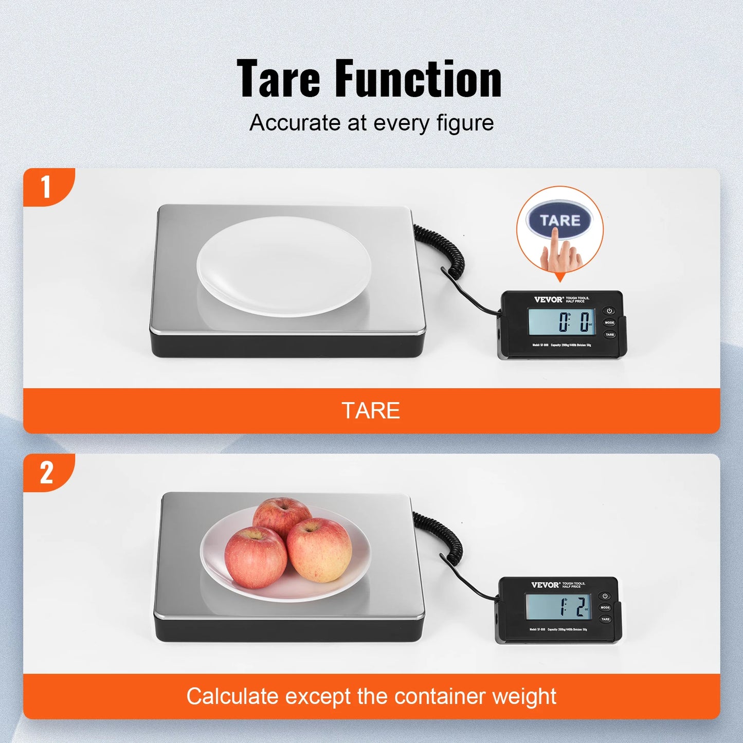 SucceBuy 440Lb Digital Shipping Scale With Timer Tare Function