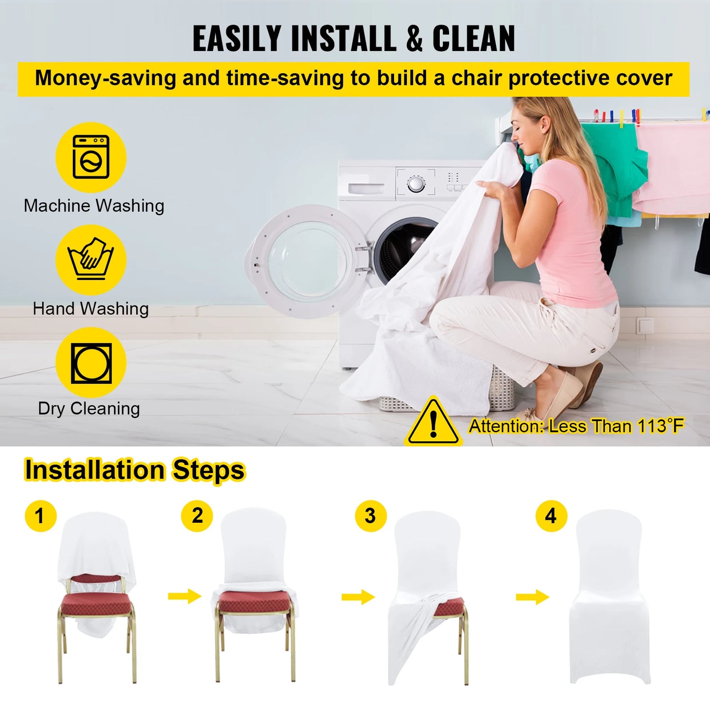 Wedding Spandex Stretch Chair Covers Slipcover Universal Banquet