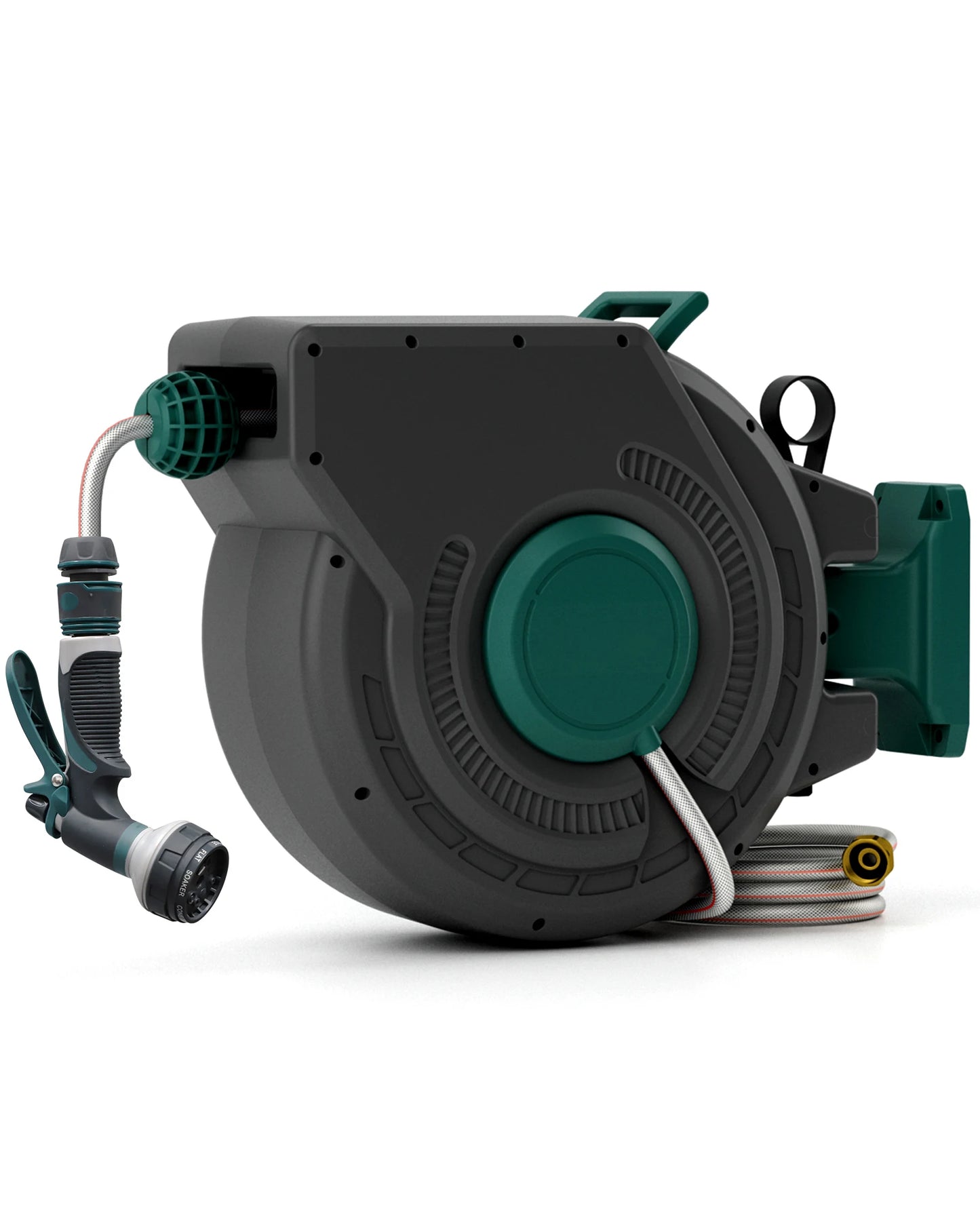 Retractable Garden Hose Reel With Slow Return, Wall Mount, Any Length Lock