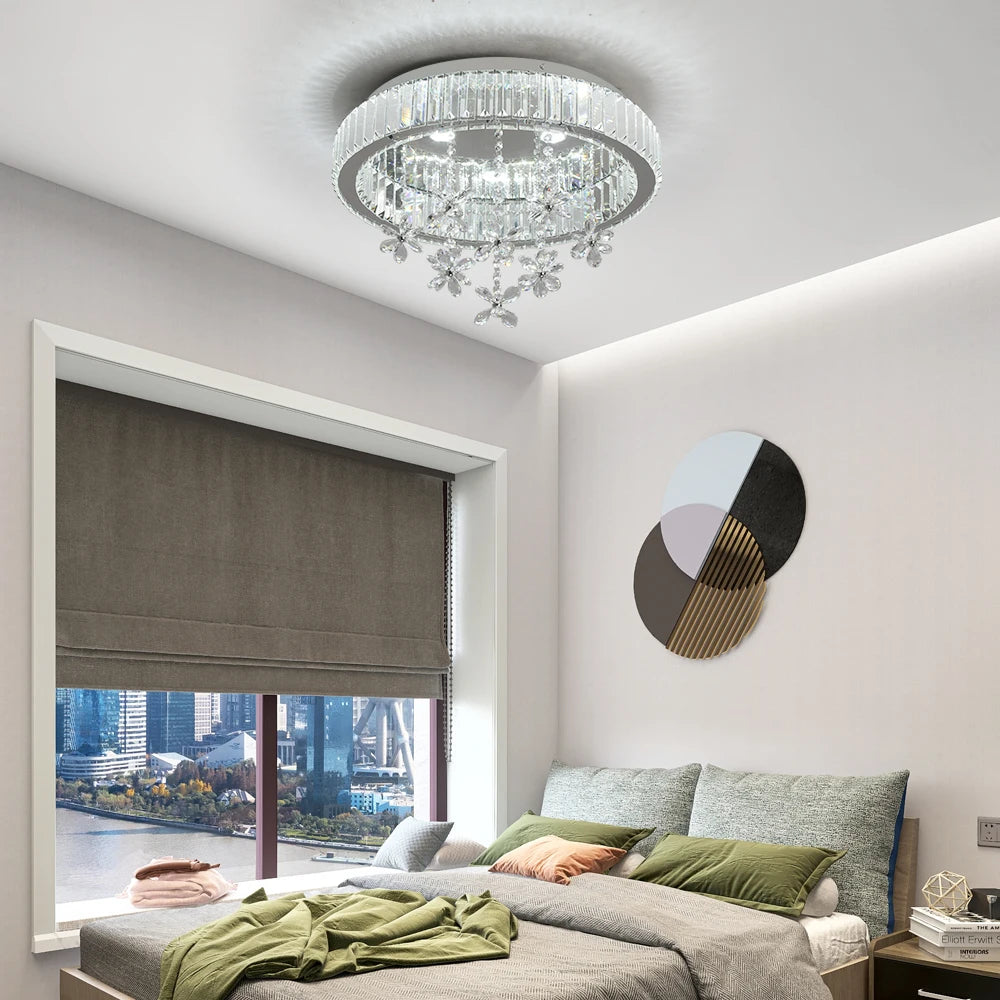 VETRULUS Crystal LED Ceiling Lamp Modern Chandelier