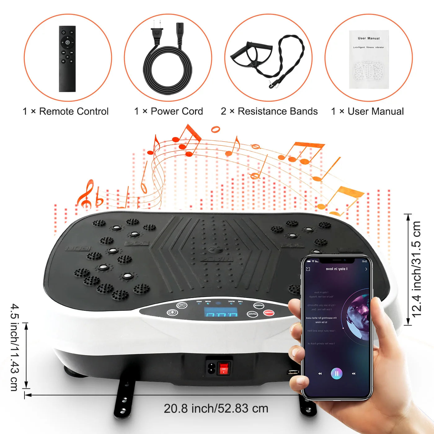 Vibration Plate Exercise Machine Portable Full Body Workout