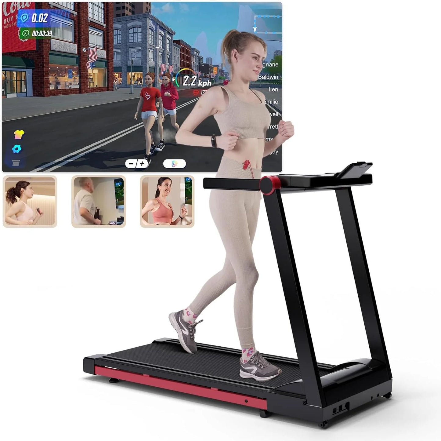 Superun 3.5HP Foldable Treadmill With 6 Percent Incline Bluetooth LCD