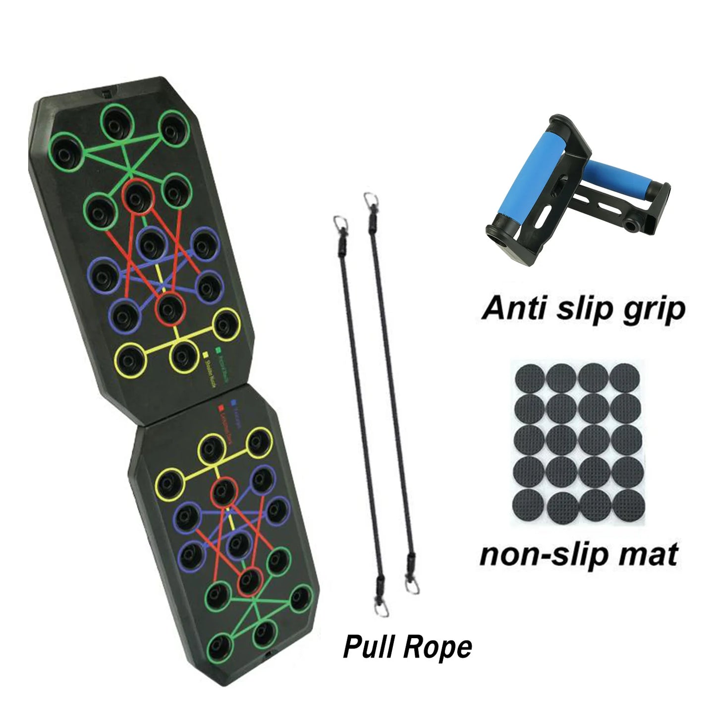 Portable Push Up Board Set With Handles Foldable Fitness Equipment