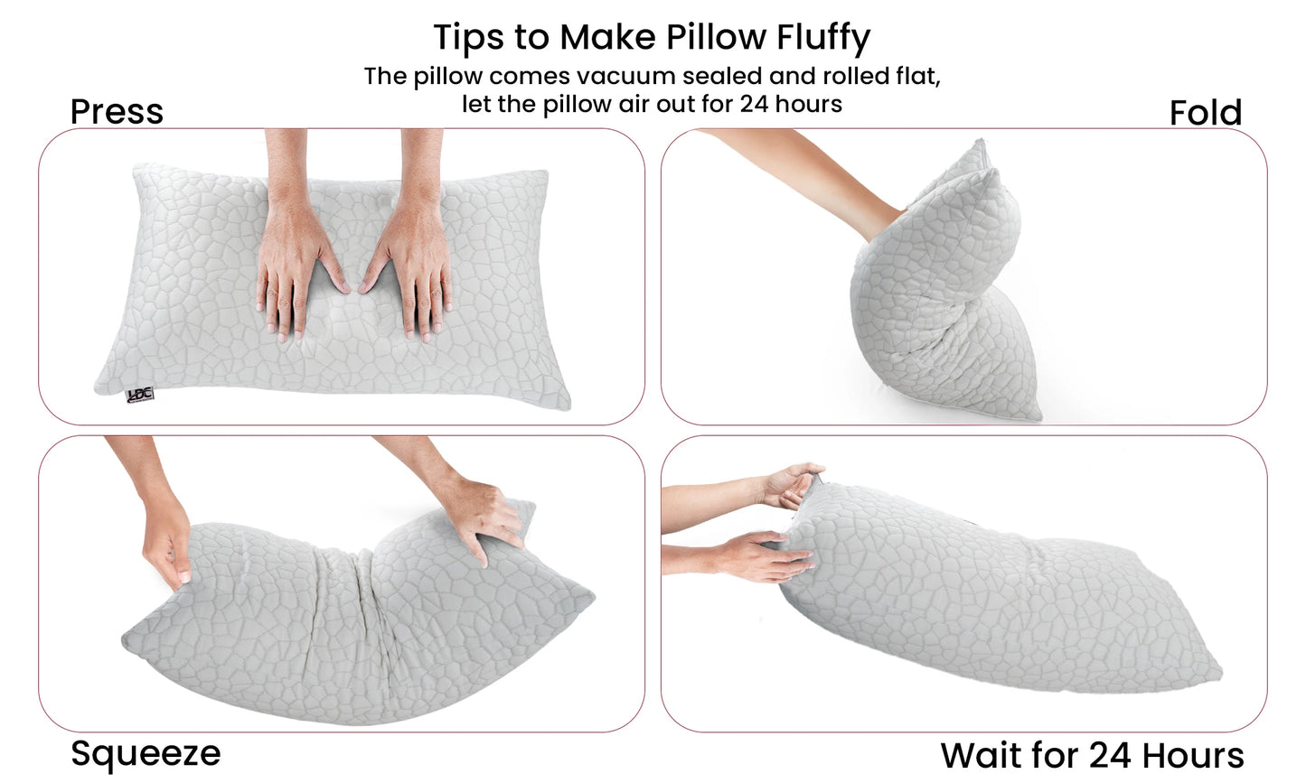 Shredded Memory Foam Pillows 2 Pack Washable Cover