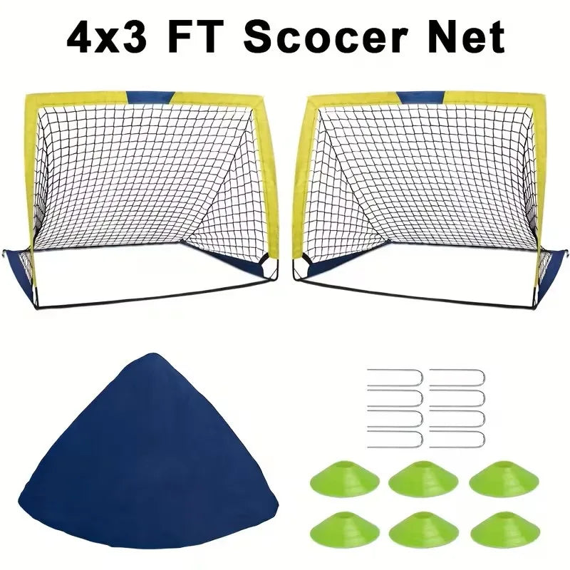 Durable Portable Pop Up Soccer Goals for Backyard or Indoor