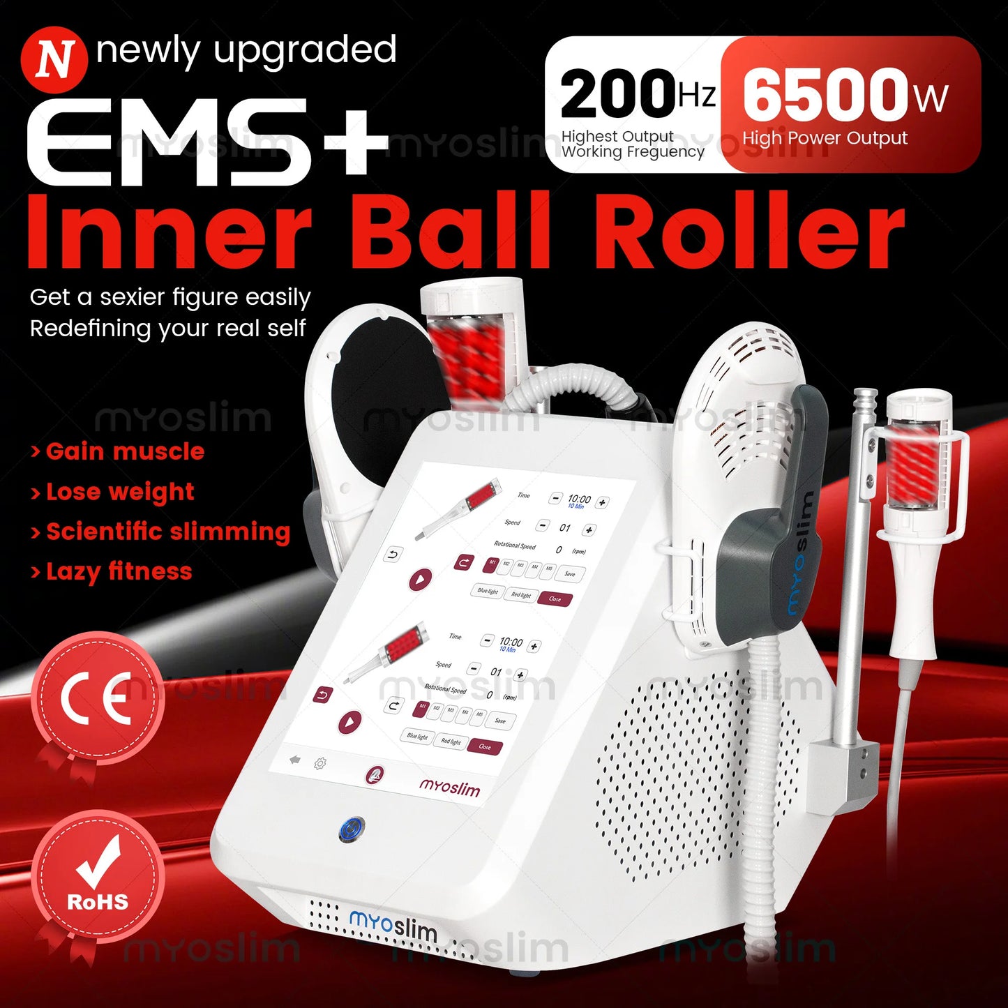 Myoslim EMS Body Sculpting Machine With Inner Ball Roller