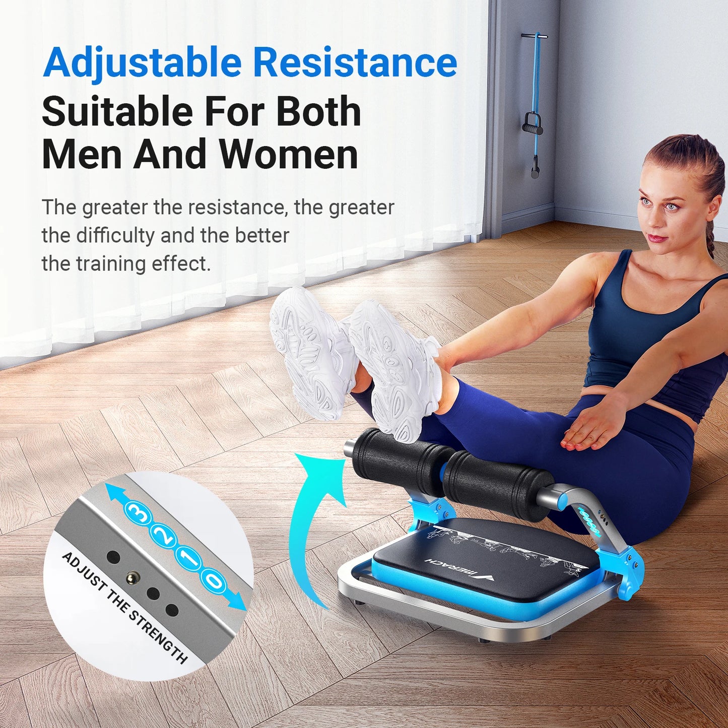 MERACH Ab Machine for Stomach Workout With Automatic Rebound