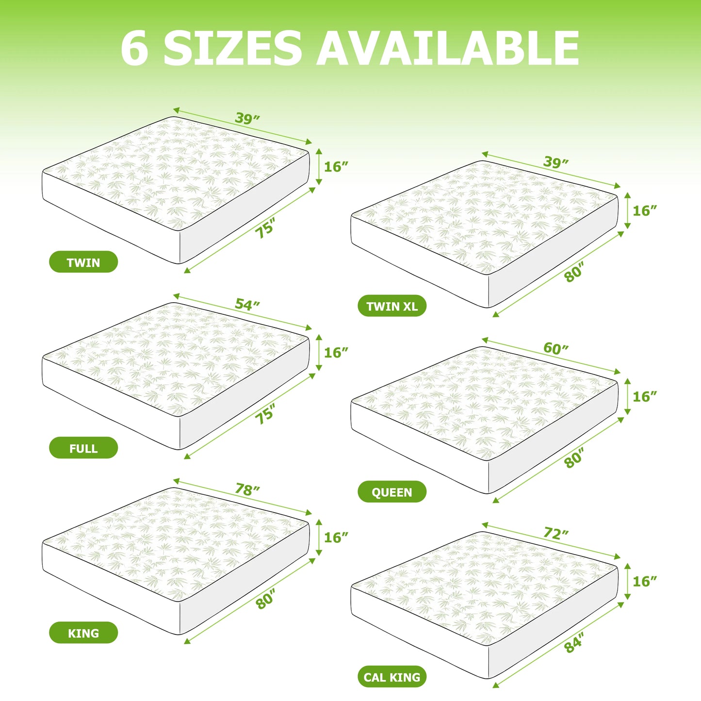 Lux Decor Mattress Protector Rayon Waterproof Fitted Sheet Deep Pocket