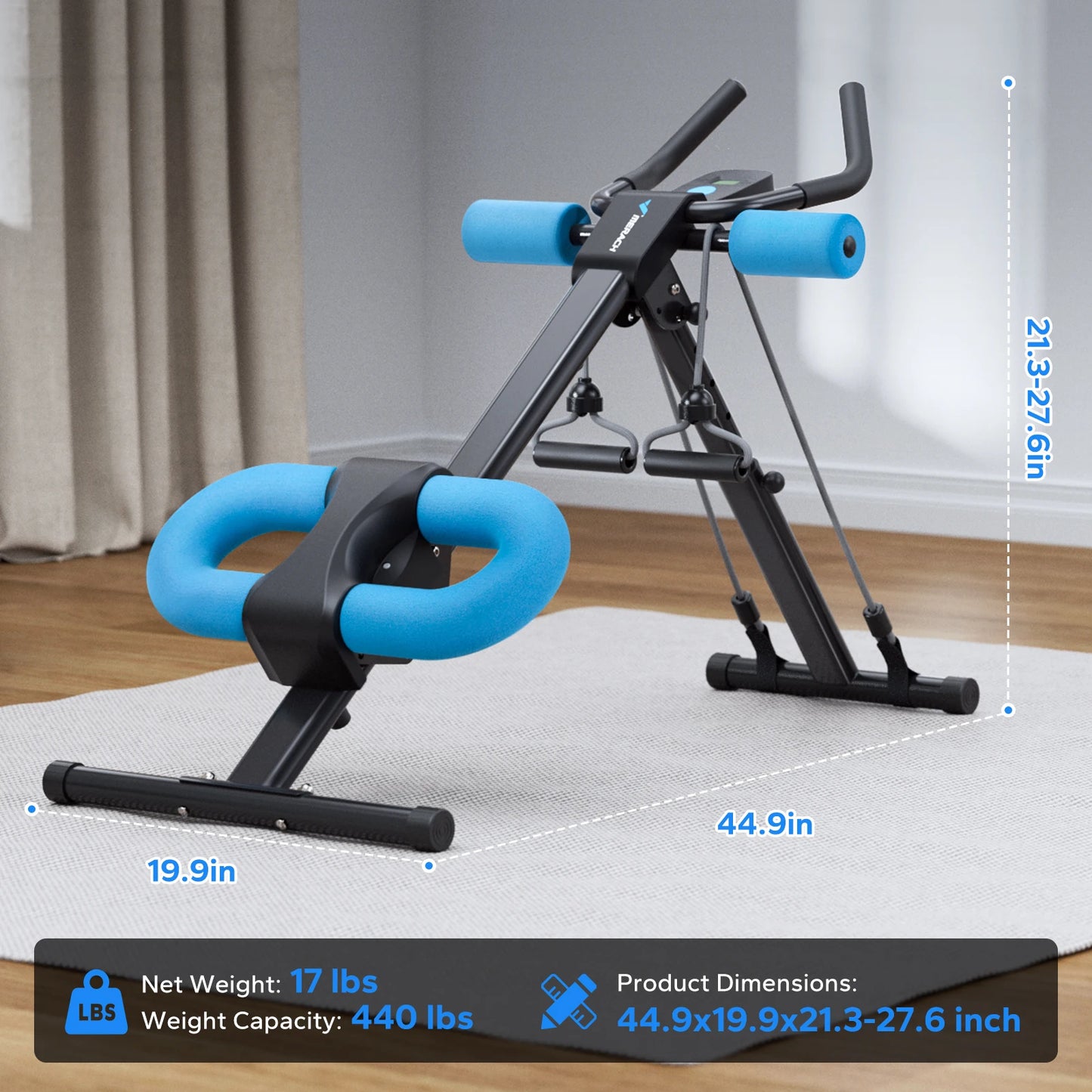 MERACH Ab Machine Adjustable Trainer For Core Abs Workout
