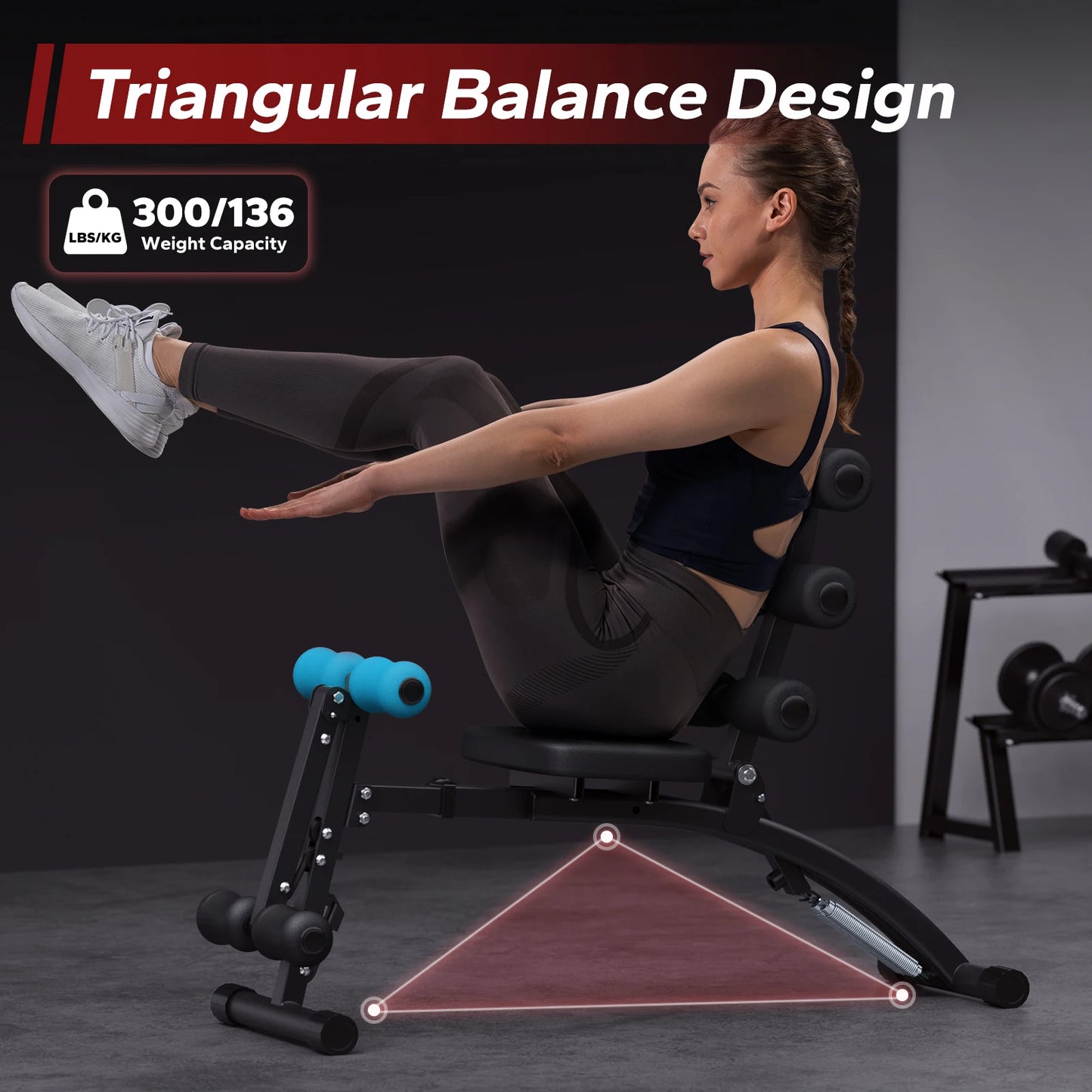 MERACH Ab Machine Multi Functional Adjustable Sit Up Bench For Home Gym