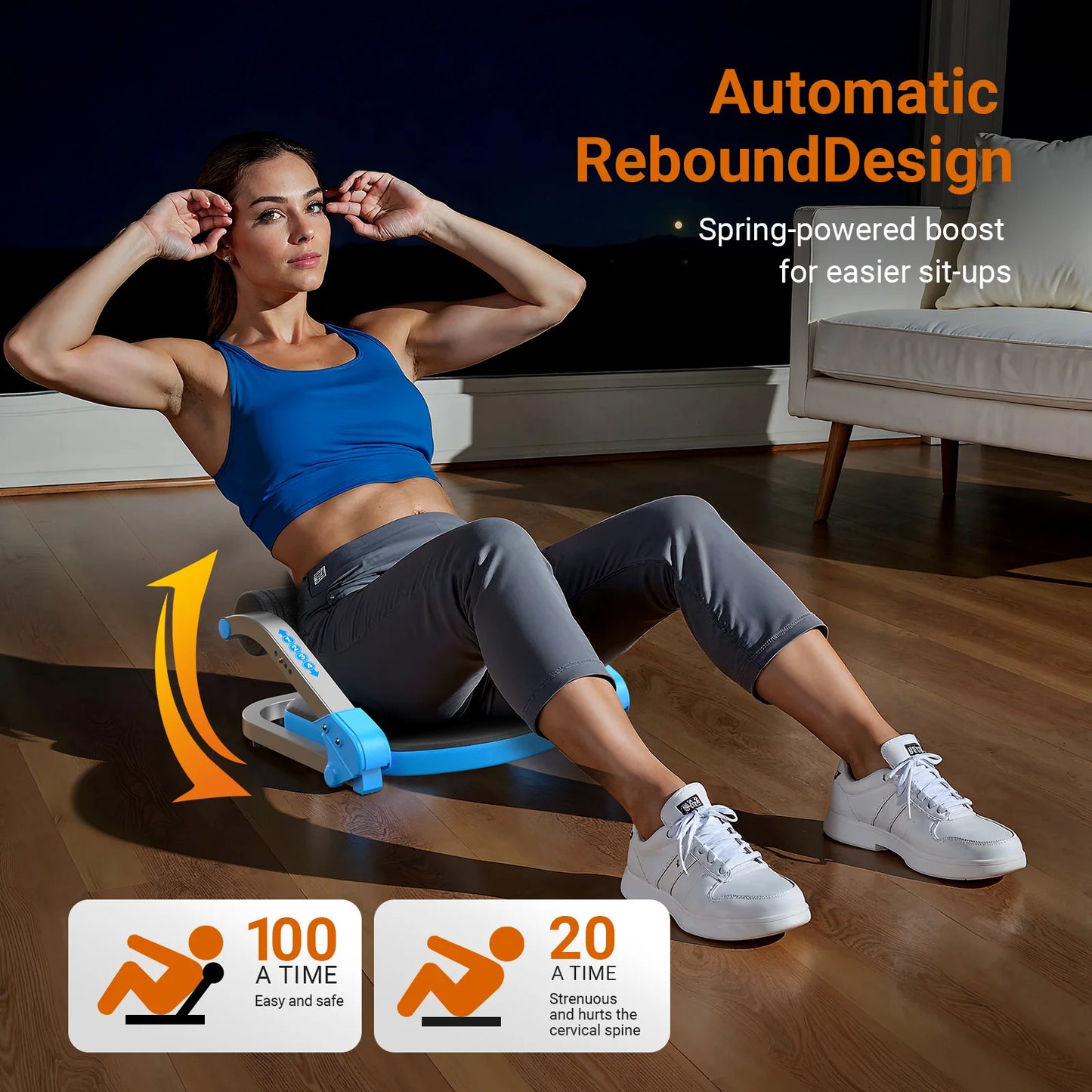 MERACH Ab Machine for Stomach Workout With Automatic Rebound