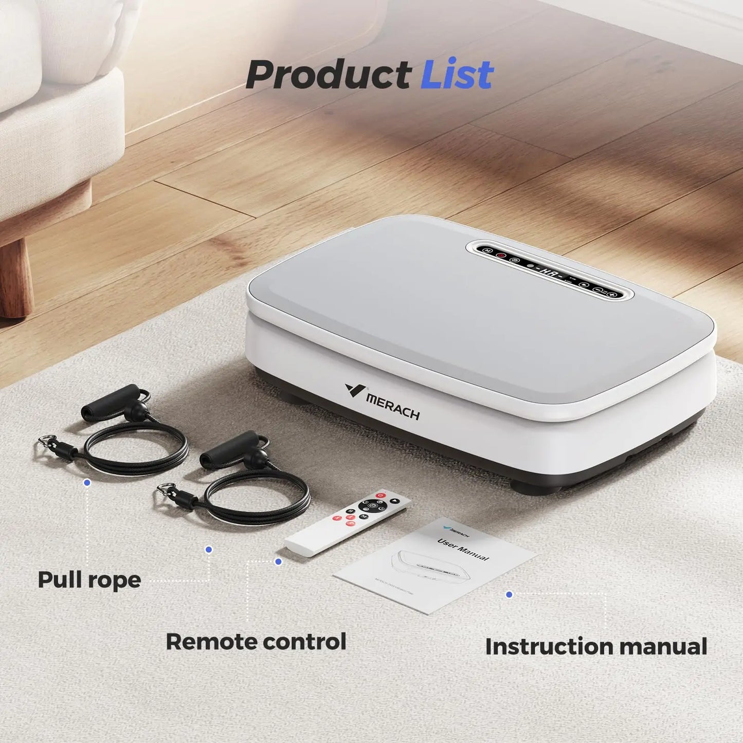 MERACH Vibration Plate Exercise Machine for Light Whole Body Workout