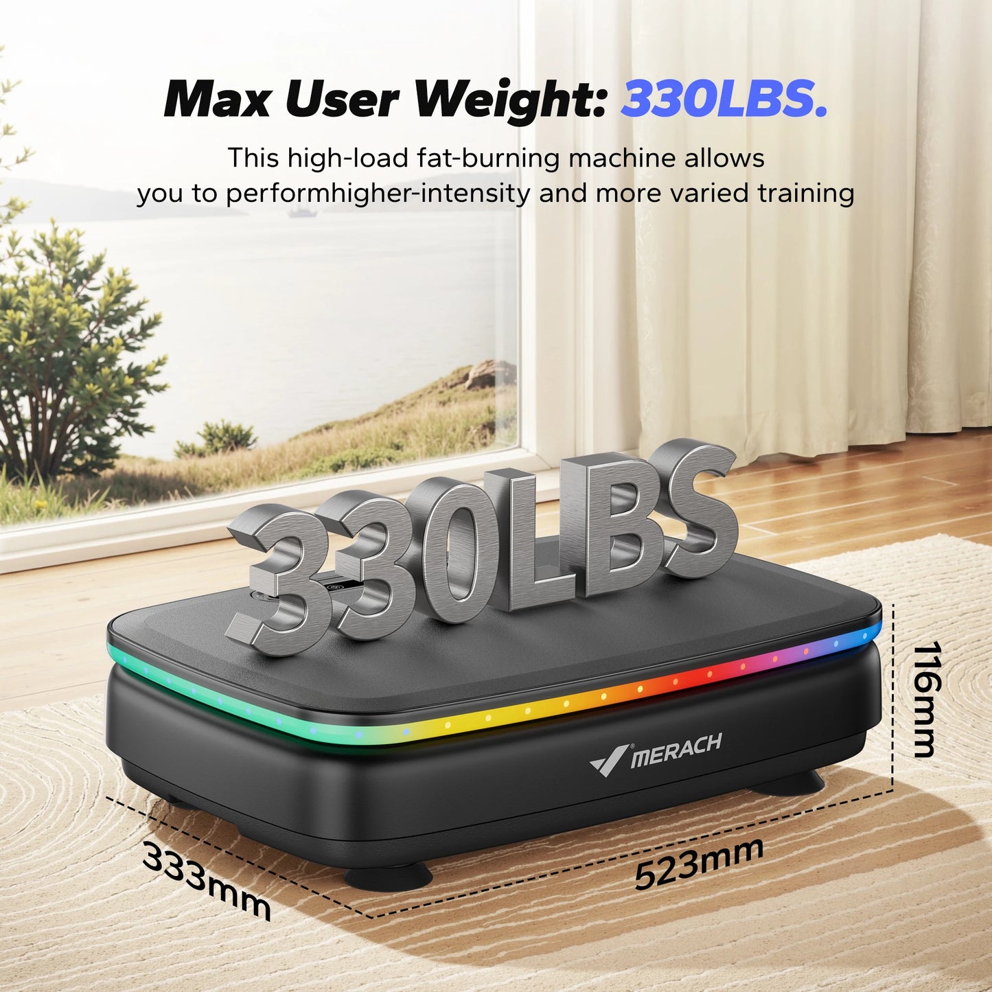 MERACH Vibration Plate Exercise Machine for Light Whole Body Workout