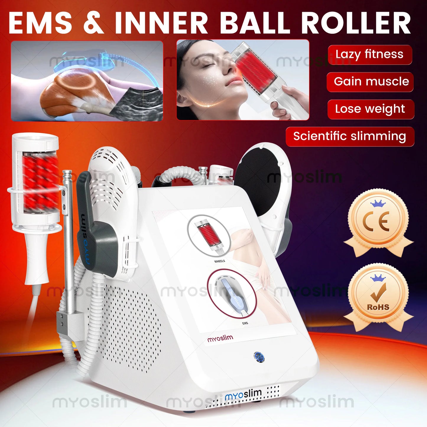 Myoslim EMS Body Sculpting Machine With Inner Ball Roller