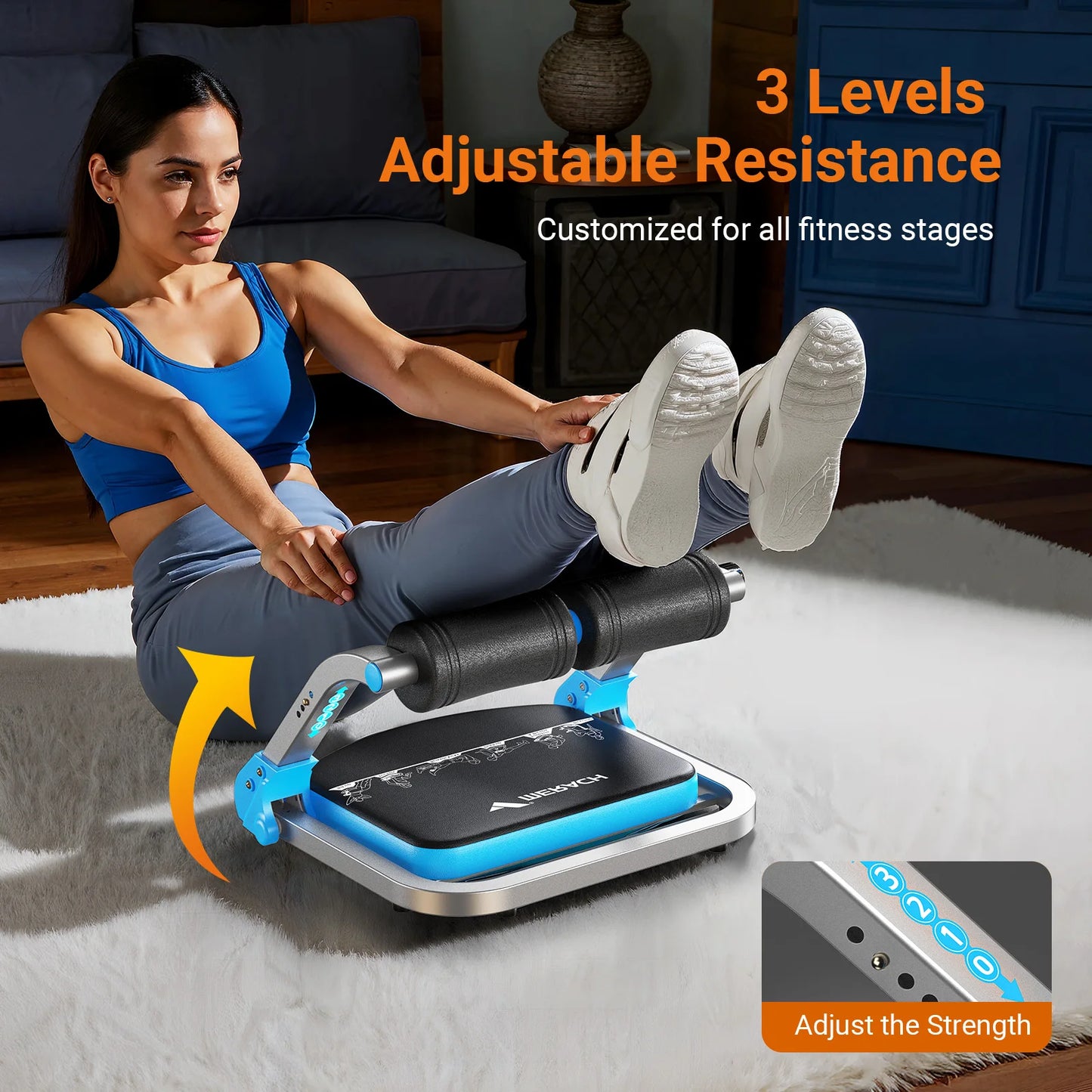 MERACH Ab Machine for Stomach Workout With Automatic Rebound