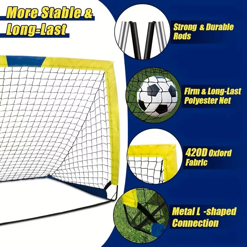 Durable Portable Pop Up Soccer Goals for Backyard or Indoor