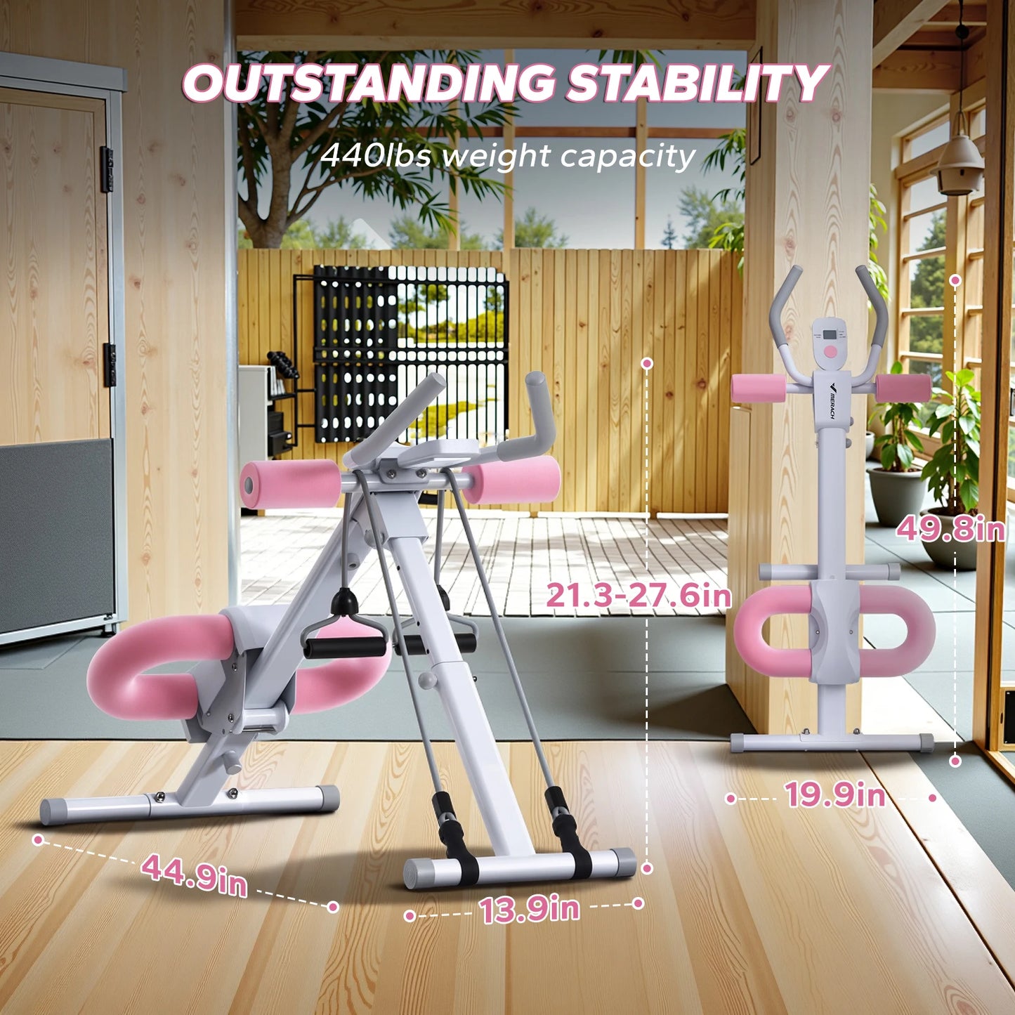 MERACH Ab Machine Adjustable Trainer For Core Abs Workout
