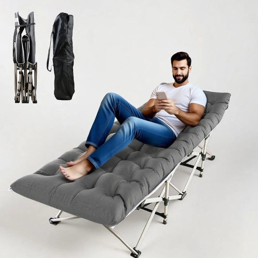 Foldable Portable Bed For Outdoor Garden Chair Pearl Foam Mattress