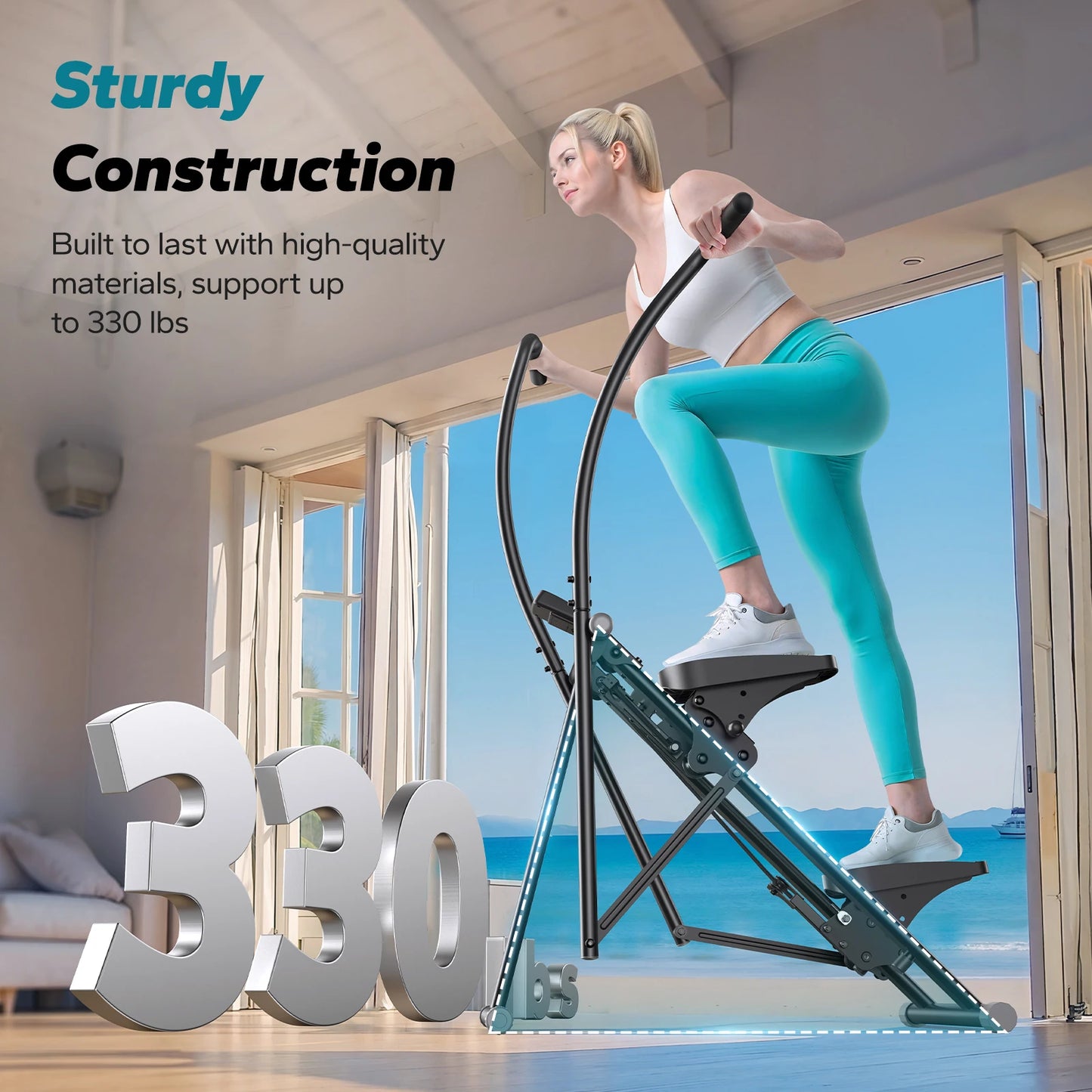 MERACH Stair Stepper Home Gym Full Body Workout Compact Climber