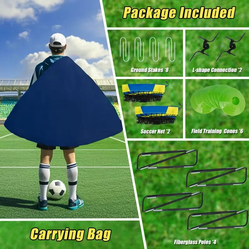 Durable Portable Pop Up Soccer Goals for Backyard or Indoor