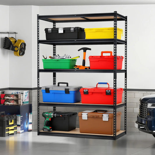 Heavy Duty 5-Tier Metal Garage Shelving Unit, 2500 Lb Capacity