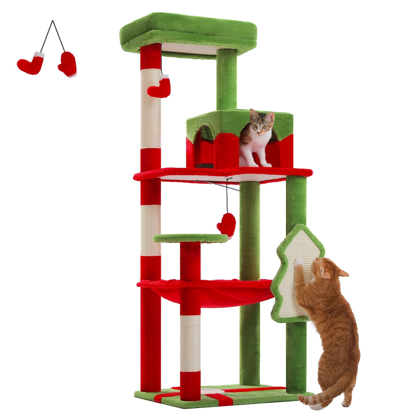 PAWZ Road 5-Level Cat Tower For Indoor Cats With Hammock