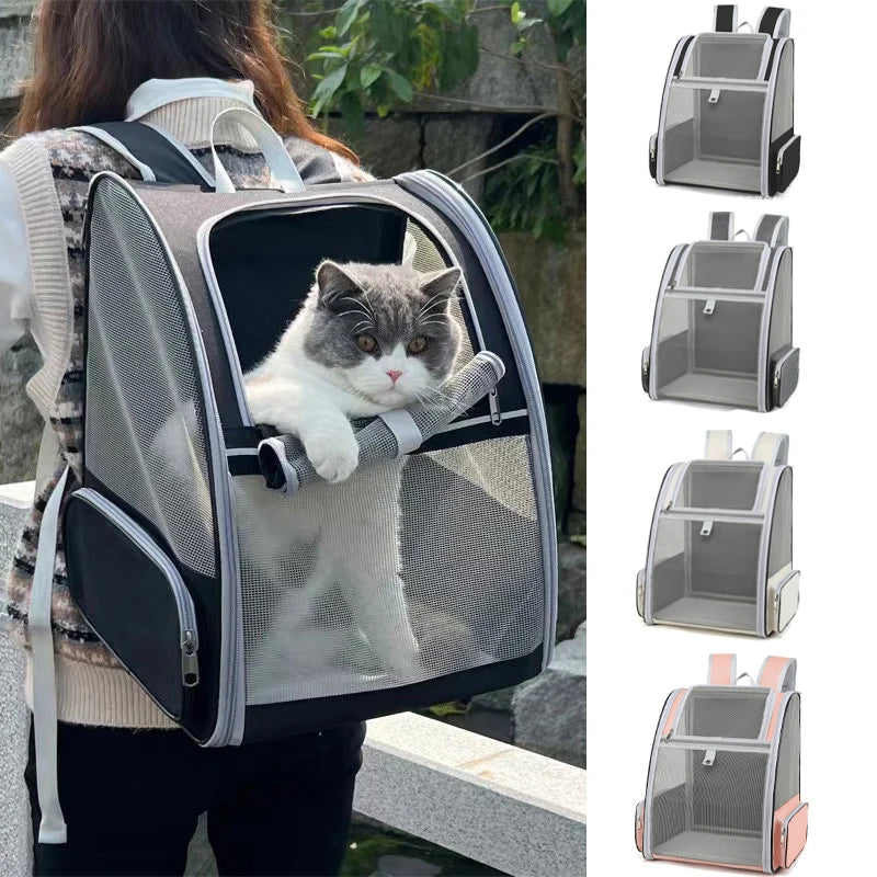 Breathable Cat Carrier Backpack For Cats And Small Dogs Travel