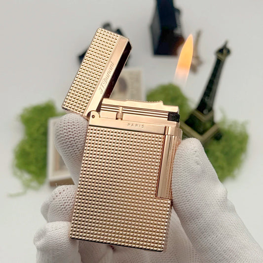 JTDUNANT Classic Brass Cigarette Lighter Butane Flame Gift