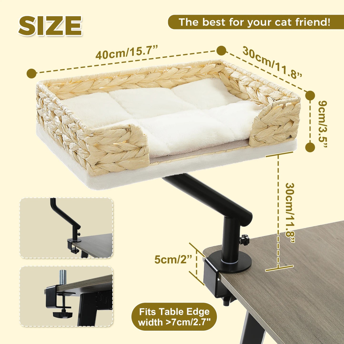 PAWZ Road Cat Desk Bed 360 Degree Rotatable Stand Indoor