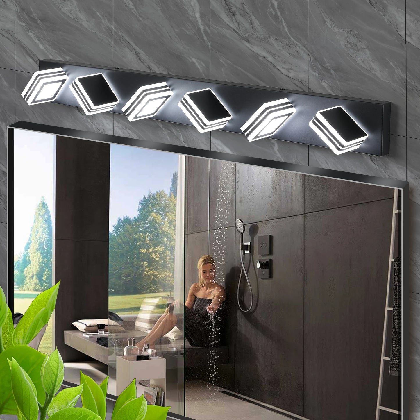 ARLGSITE Modern LED Vanity Light 5 CCT Dimmable Wall Fixture