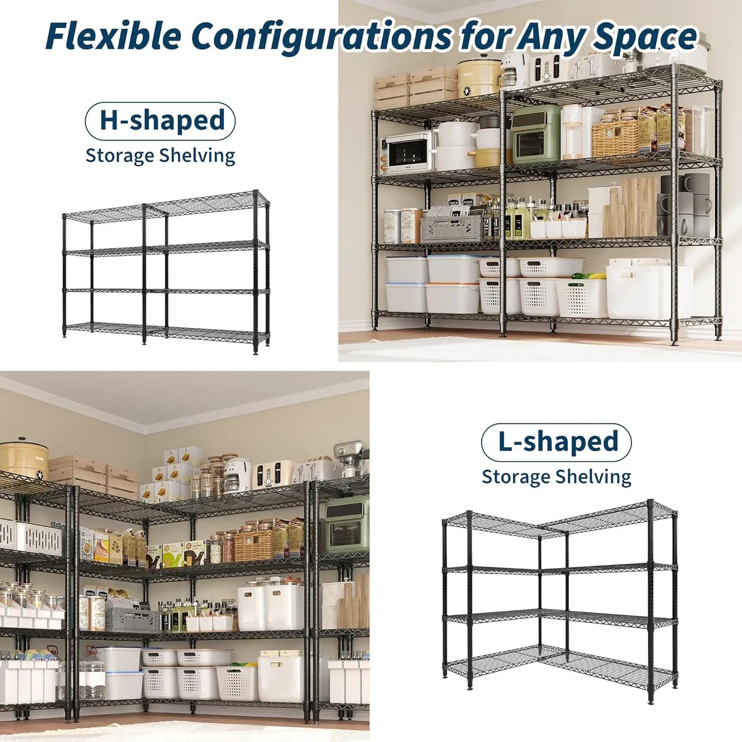 TWISTER.CK Heavy Duty Metal Shelving Unit 5-Tier Adjustable Storage Racks