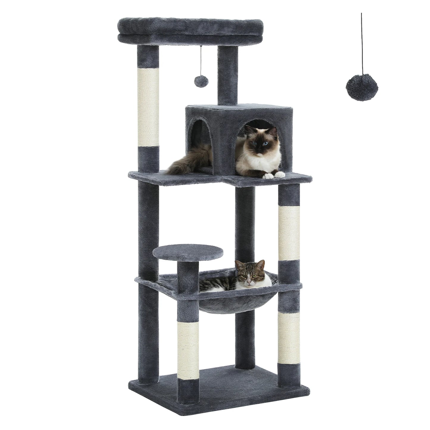 PAWZ Road 5-Level Cat Tower For Indoor Cats With Hammock