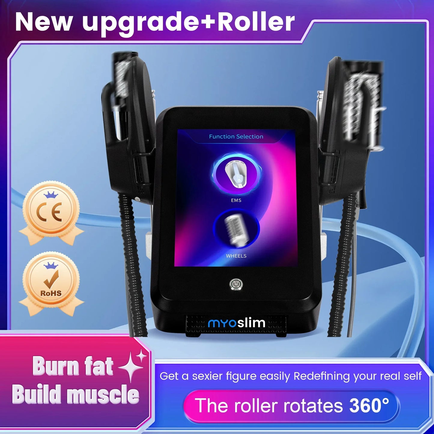 Myoslim EMS Nova Hi EMT RF Roller 2 in 1 Muscle Gainer Slimming Machine