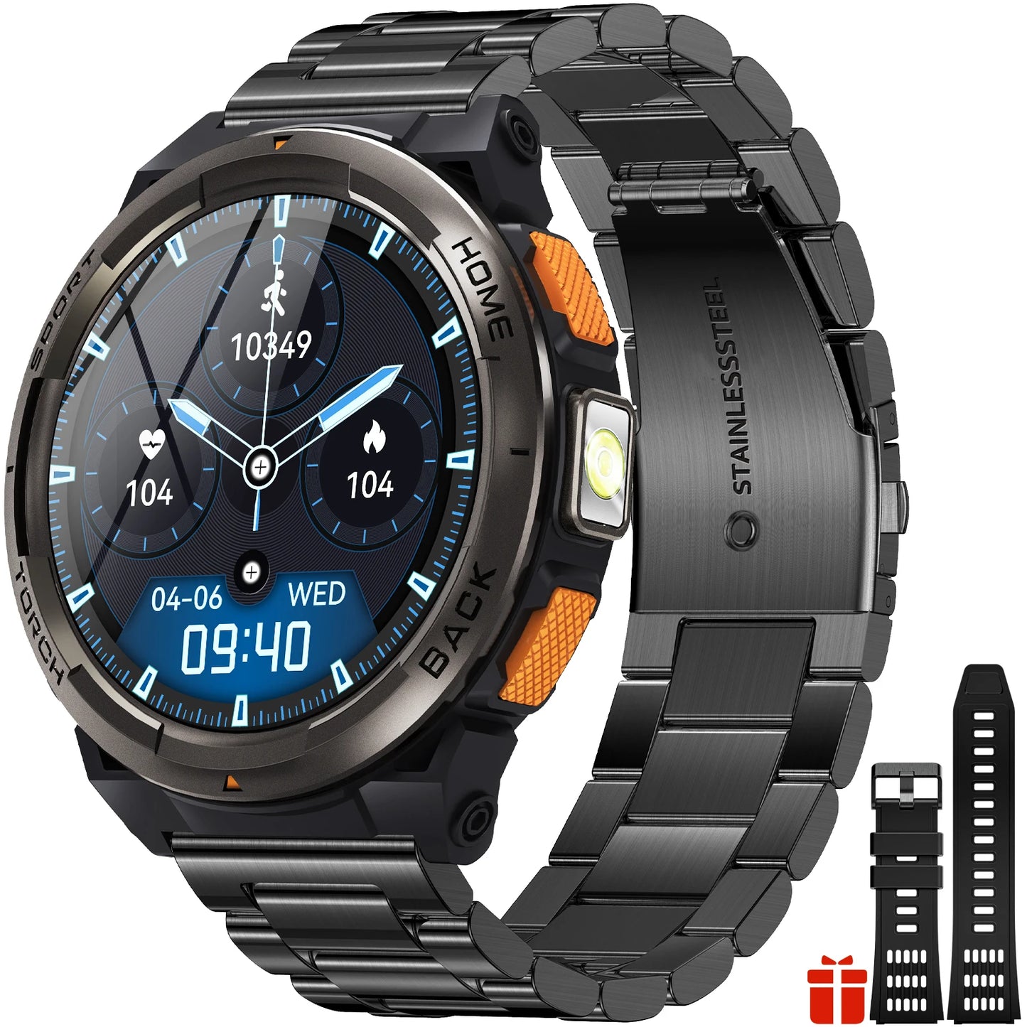 EIGIIS KE5 Smartwatch 3ATM Waterproof Compass Altimeter Barometer