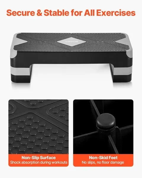 AeroExercise Adjustable Step Platform For Home Cardio Training