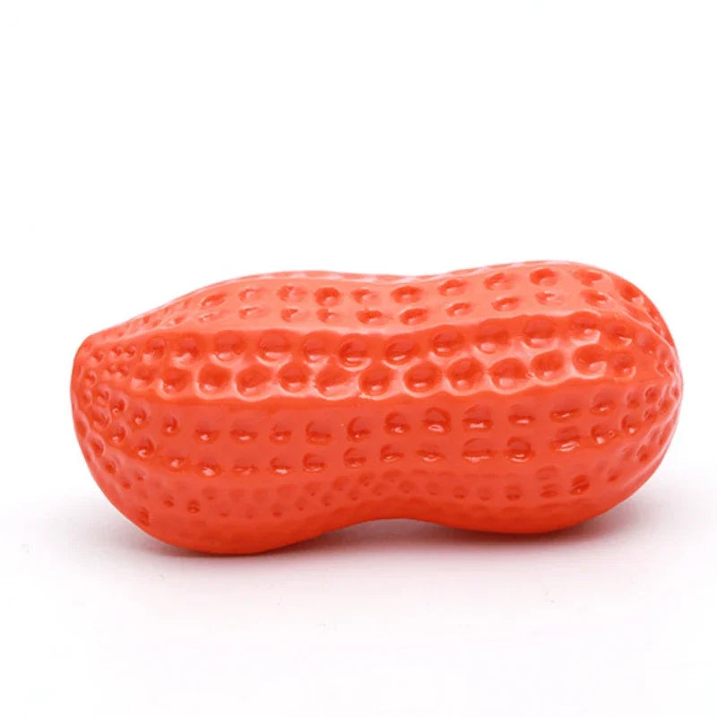 Peanut Shaped Dog Chew Toy Squeaking For Teeth Cleaning