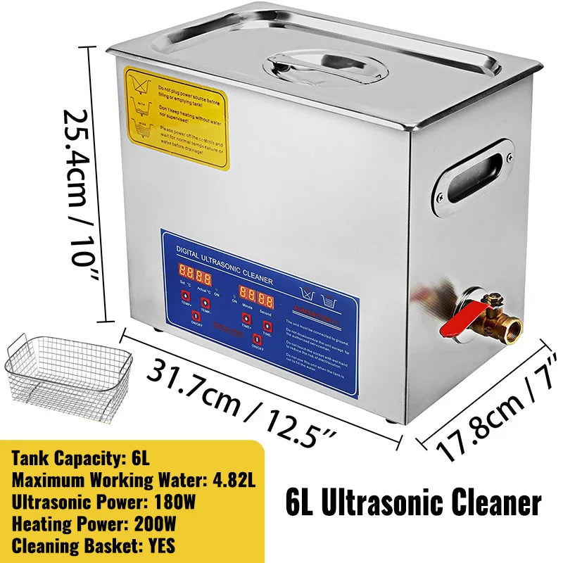 SucceBuy Ultrasonic Cleaner 1.3L To 30L Dishes Portable Home Appliance