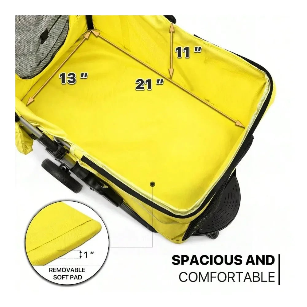 XMSJ Dog Stroller for Small Dogs With Weather Cover