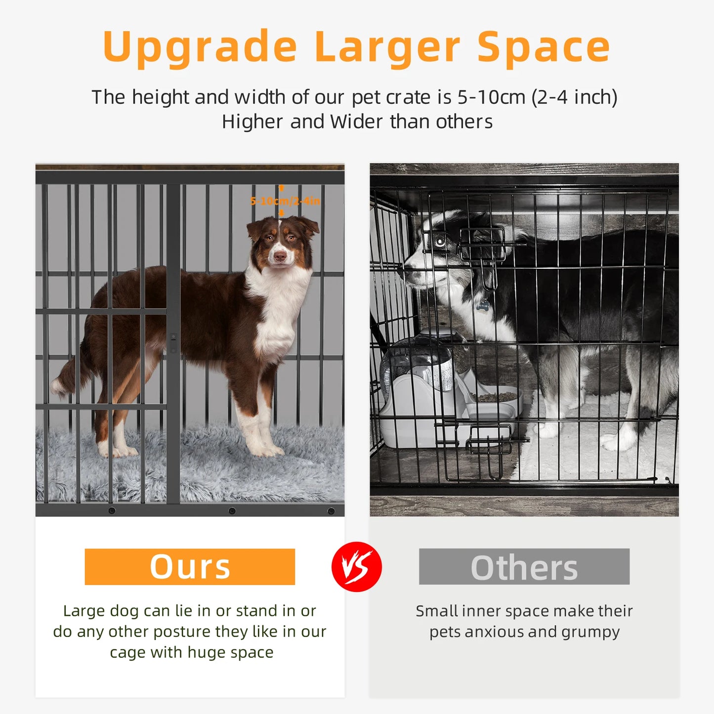 Furniture Style Dog Crate End Table With Removable Tray