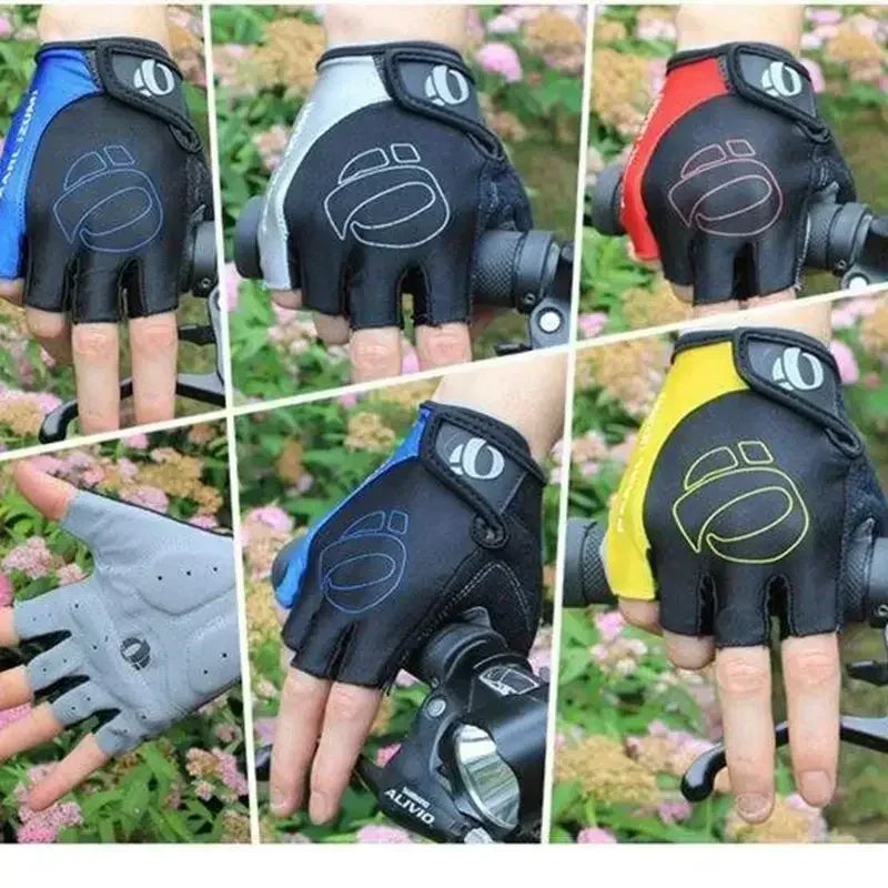 HUBEI Half Finger Gel Cycling Gloves Anti Slip For Men