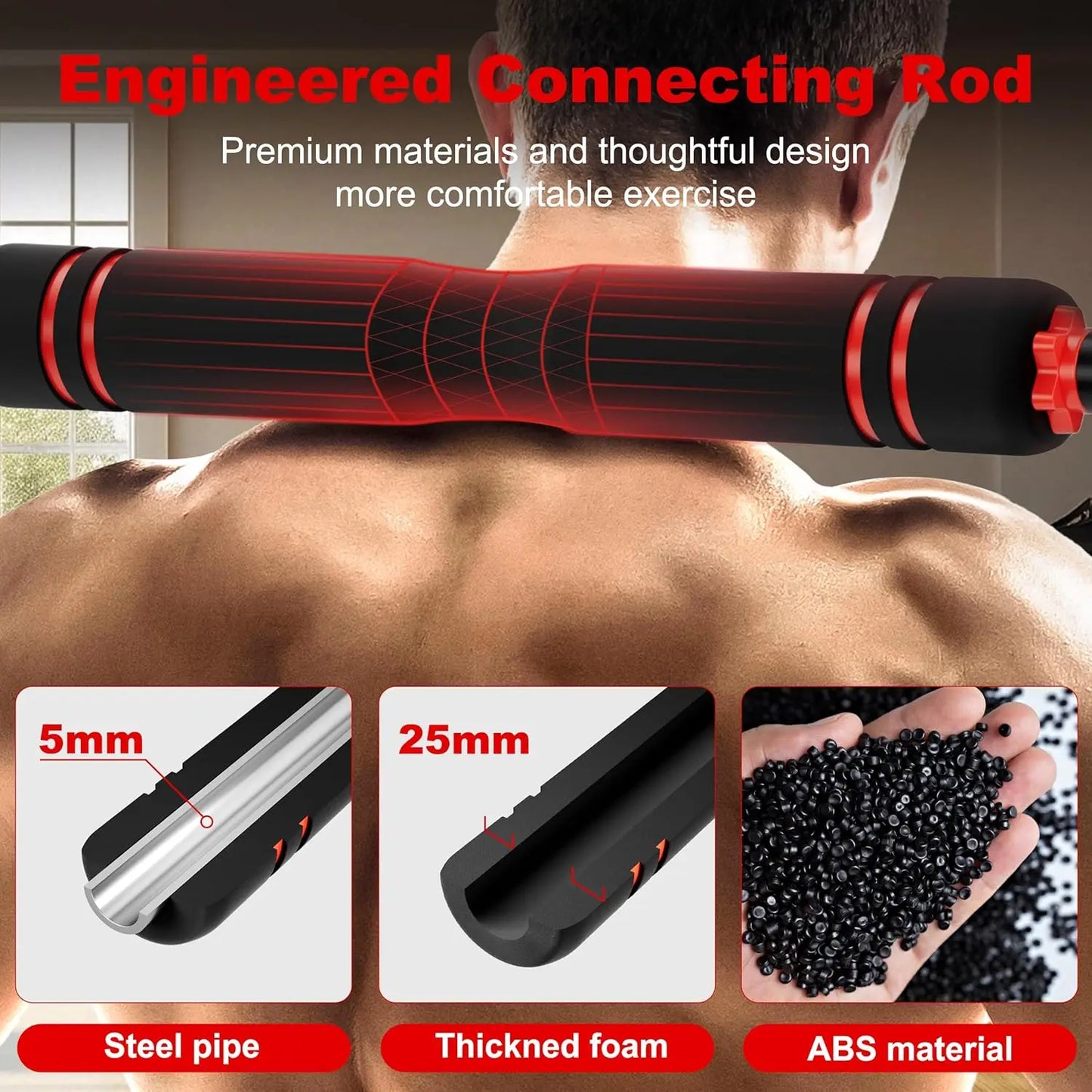 5-In-1 Adjustable Dumbbell Set Converts To Barbell And Kettlebell