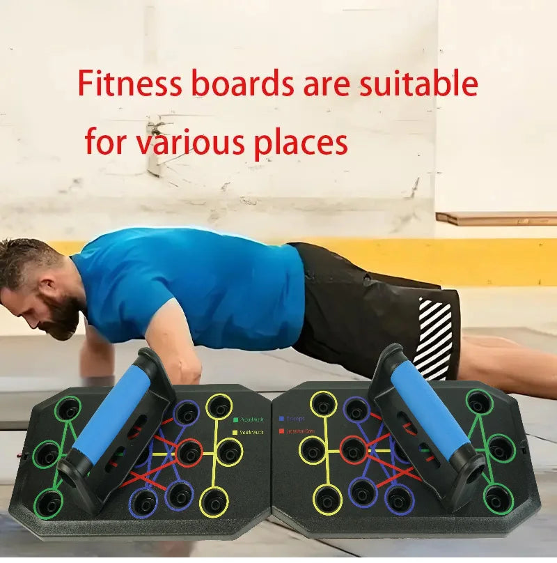 Portable Push Up Board Set With Handles Foldable Fitness Equipment