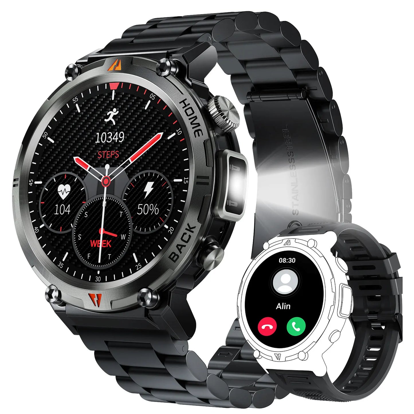 EIGIIS KE3 Smartwatch Men Bluetooth Call With Health Monitor