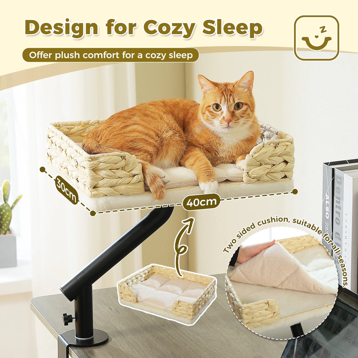 PAWZ Road Cat Desk Bed 360 Degree Rotatable Stand Indoor