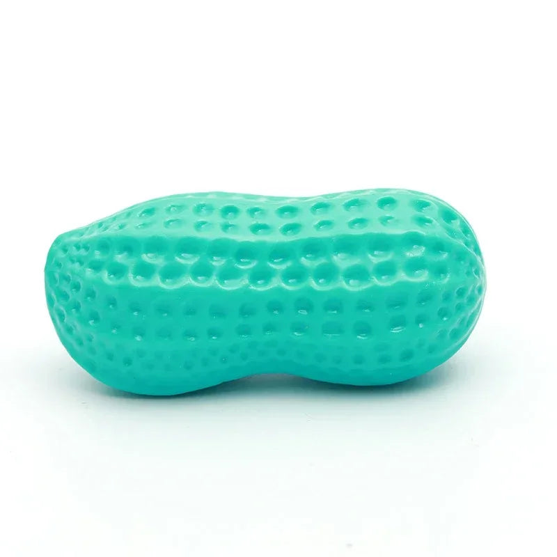 Peanut Shaped Dog Chew Toy Squeaking For Teeth Cleaning